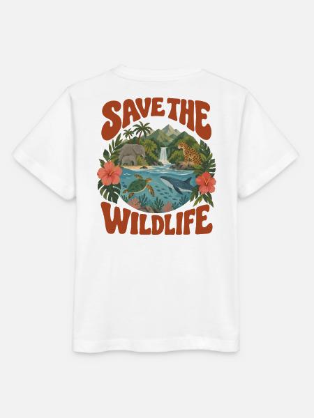 Save The Wildlife - Stanley/Stella Kinder T-Shirt MINI CREATOR - Weiß