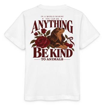 Be Kind To Animals Dachshund - Stanley/Stella Kinder T-Shirt MINI CREATOR  - Weiß - Hinten - Maike (125cm)