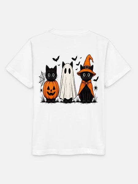 Drei Schrecklich Süße Katzen Halloween - Stanley/Stella Kinder T-Shirt MINI CREATOR  - Weiß