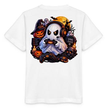 Halloween Gamer Geist: Hol dir den Style jetzt! - Stanley/Stella Kinder T-Shirt MINI CREATOR  - Weiß - Hinten - Maike (125cm)