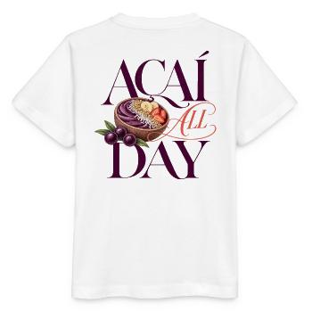 Açaí All Day Bowl - Acai Bowl Design - Stanley/Stella Kinder T-Shirt MINI CREATOR  - Weiß - Hinten - Maike (125cm)