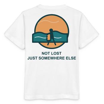 Not Lost Just Somewhere Else - Stanley/Stella Kinder T-Shirt MINI CREATOR  - Weiß - Hinten - Maike (125cm)
