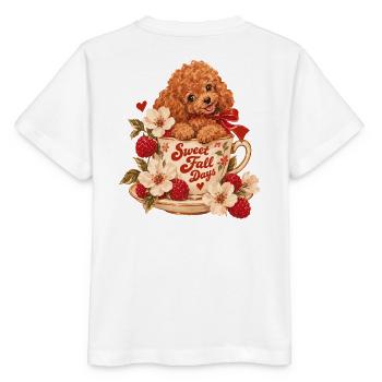 Sweet Fall Days Poodle - Stanley/Stella Kinder T-Shirt MINI CREATOR  - Weiß - Hinten - Maike (125cm)