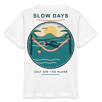 Slow Days Strandhammock Signet - Stanley/Stella Kinder T-Shirt MINI CREATOR  - Weiß - Hinten - Maike (125cm)