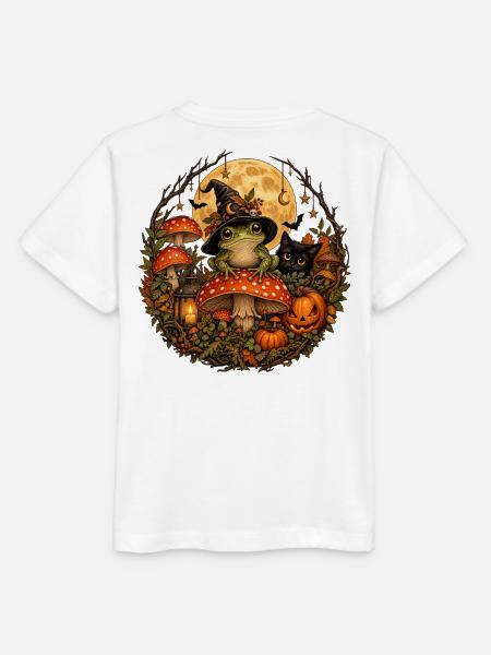 Magischer Hexenfrosch im Herbst - Stanley/Stella Kinder T-Shirt MINI CREATOR  - Weiß