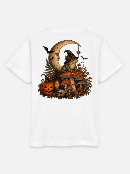 Magischer Frosch im Mondlicht - Stanley/Stella Kinder T-Shirt MINI CREATOR - Weiß