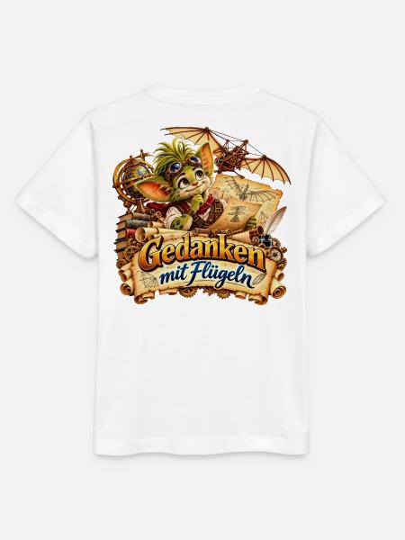Wenuma Gedanken mit Flügeln - Stanley/Stella Kinder T-Shirt MINI CREATOR - Weiß