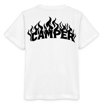 Camper Flammen - Stanley/Stella Kinder T-Shirt MINI CREATOR  - Weiß - Hinten - Maike (125cm)