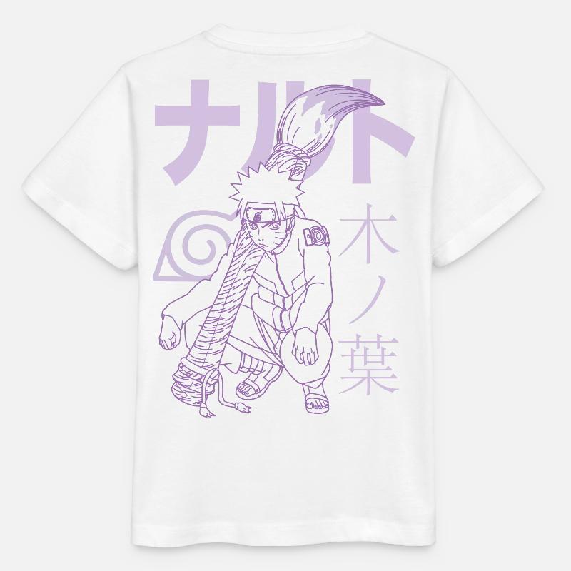 Naruto Shippuden Design Naruto Avec Lettrage - T-shirt bio MINI CREATOR Stanley/Stella Enfant - blanc