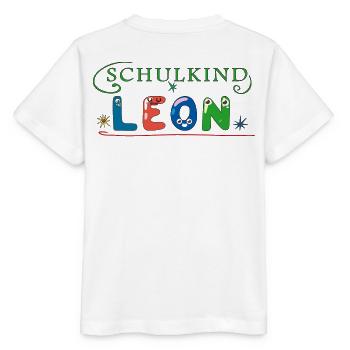Schoolchild Leon - Stanley/Stella MINI CREATOR Kids’ T-Shirt - white - Back - Maike (125cm)