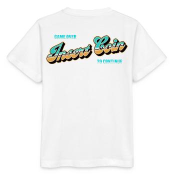 Insert Coin Arcade Nostalgie - Stanley/Stella Kinder T-Shirt MINI CREATOR  - Weiß - Hinten - Maike (125cm)
