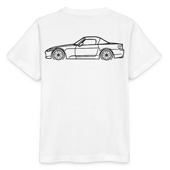 S2000 Line Silhouette – High‑Rev JDM Art - Stanley/Stella Kinder T-Shirt MINI CREATOR  - Weiß - Hinten - Maike (125cm)