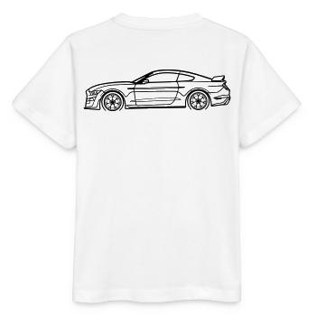 GT500 Line Silhouette – Muscle Performance Art - Stanley/Stella Kinder T-Shirt MINI CREATOR  - Weiß - Hinten - Maike (125cm)