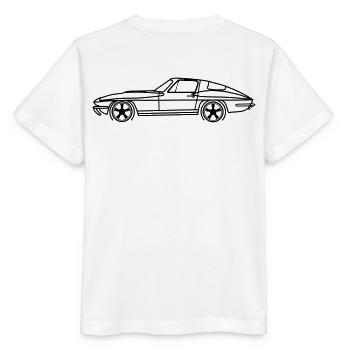 C2 Line Silhouette – Retro Muscle Art - Stanley/Stella Kinder T-Shirt MINI CREATOR  - Weiß - Hinten - Maike (125cm)