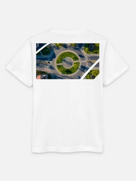 Luftbild Rundkreis Grün Akzente - Stanley/Stella Kinder T-Shirt MINI CREATOR - Weiß