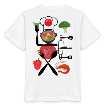 China Kitchen Collage - Stanley/Stella Kinder T-Shirt MINI CREATOR  - Weiß - Hinten - Maike (125cm)