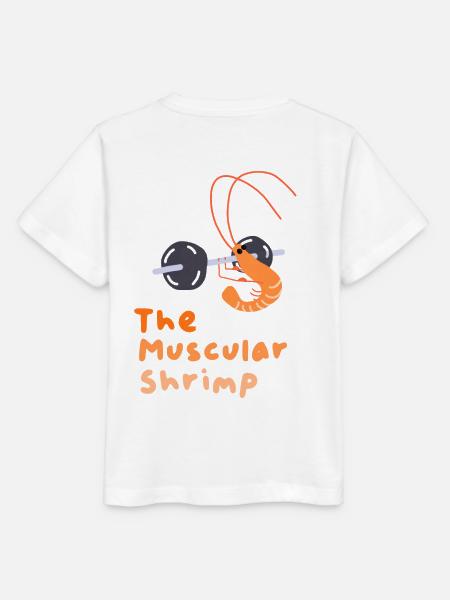 Muskulöse Garnelen - Stanley/Stella Kinder T-Shirt MINI CREATOR  - Weiß