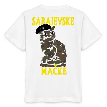 Camouflage Cat Sarajevo Military - Stanley/Stella MINI CREATOR Kids’ T-Shirt - white - Back - Maike (125cm)