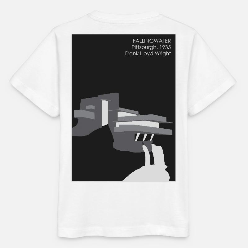 Architecture moderne : Fallingwater - T-shirt bio MINI CREATOR Stanley/Stella Enfant - blanc