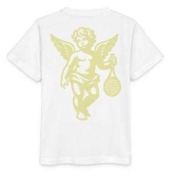 Tennis Fun Shirt Angel Cherub Retro Renaissance - Stanley/Stella MINI CREATOR Kids’ T-Shirt - white - Back - Maike (125cm)