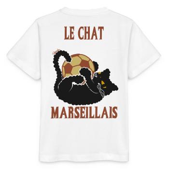 Le Chat Marseillais Ballon Foot - T-shirt bio MINI CREATOR Stanley/Stella Enfant - blanc - Dos - Maike (125cm)