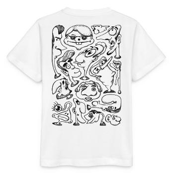 Cartoon Faces - Stanley/Stella MINI CREATOR Kids’ T-Shirt - white - Back - Maike (125cm)