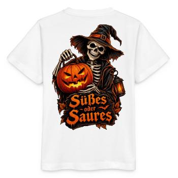 Süßes oder Saures Design - Stanley/Stella Kinder T-Shirt MINI CREATOR  - Weiß - Hinten - Maike (125cm)