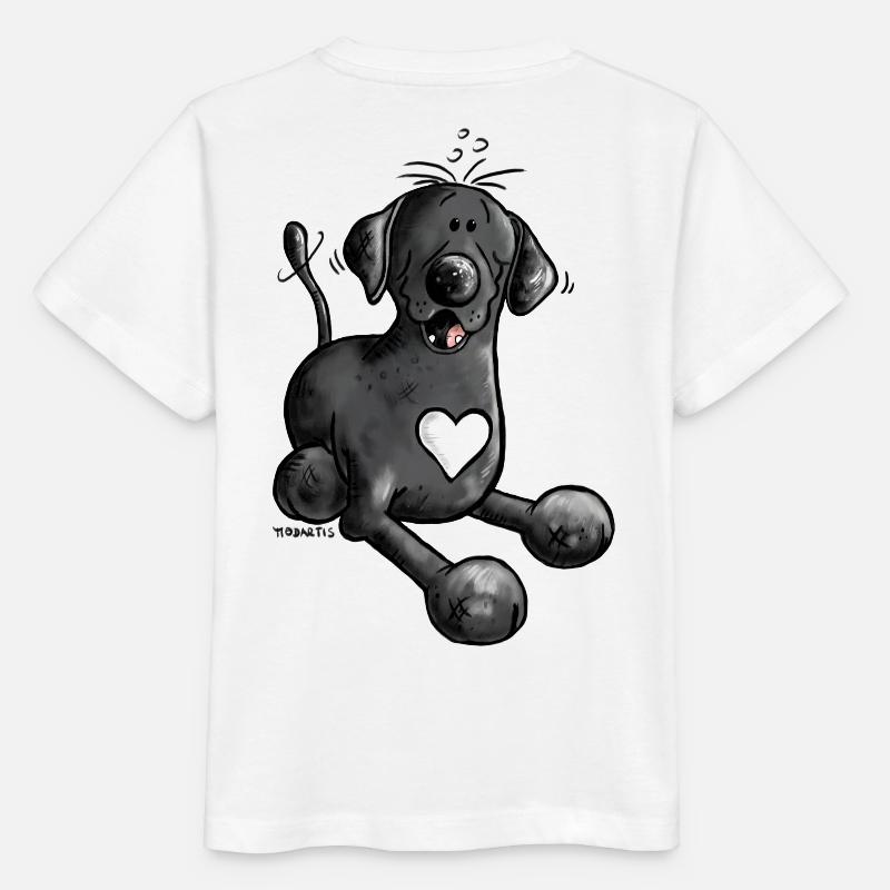 Labrador retriever chien comique design - T-shirt bio MINI CREATOR Stanley/Stella Enfant - blanc