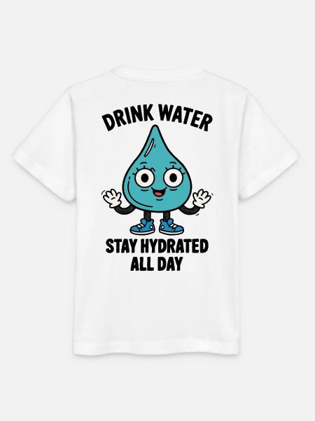 Wassertropfenheld – Trinke Wasser - Stanley/Stella Kinder T-Shirt MINI CREATOR  - Weiß