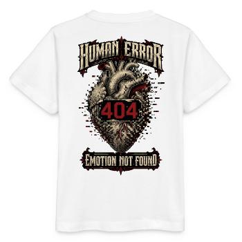 Human Error – Emotion Not Found - Stanley/Stella MINI CREATOR Kids’ T-Shirt - white - Back - Maike (125cm)