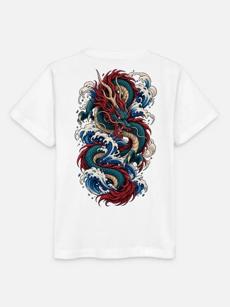Scharlachroter Wellendrache - Stanley/Stella Kinder T-Shirt MINI CREATOR - Weiß