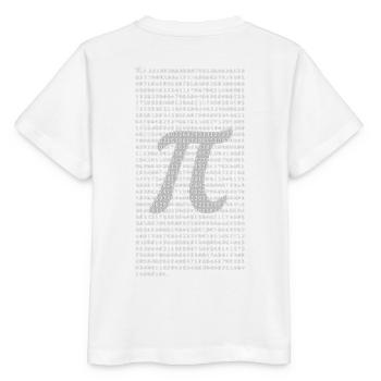 Pi Zahlenblock mit dezentem π Symbol – Mathematik  - Stanley/Stella Kinder T-Shirt MINI CREATOR  - Weiß - Hinten - Maike (125cm)
