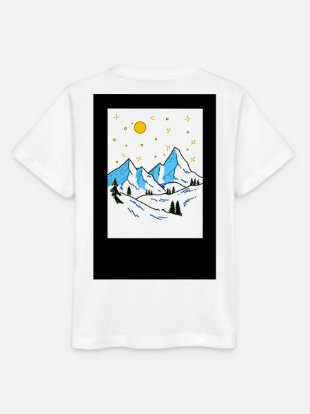 Berglandschaft im Sonnenlicht - Stanley/Stella Kinder T-Shirt MINI CREATOR  - Weiß