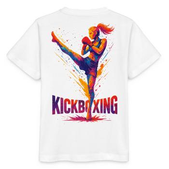 Kickboxer Graphic Design: Brute & Strong - Stanley/Stella MINI CREATOR Kids’ T-Shirt - white - Back - Maike (125cm)