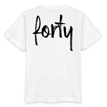 40 forty birthday gift number 40 number - Stanley/Stella MINI CREATOR Kids’ T-Shirt - white - Back - Maike (125cm)