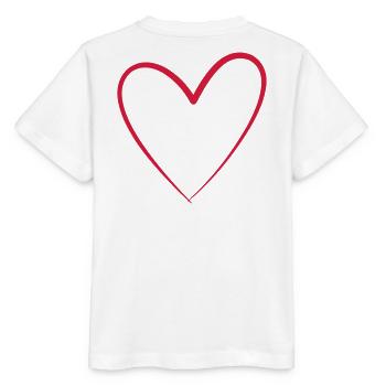 Heart Love Life Power Symbol Gift - Stanley/Stella MINI CREATOR Kids’ T-Shirt - white - Back - Maike (125cm)