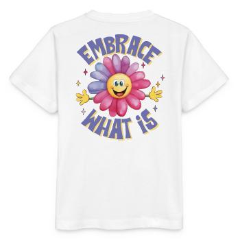 positive attitude, embrasse la vie, joie de vivre - T-shirt bio MINI CREATOR Stanley/Stella Enfant - blanc - Dos - Maike (125cm)