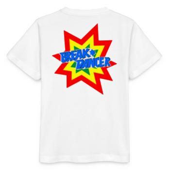 Lebhafte Breakdancer Motivgestaltung - Stanley/Stella Kinder T-Shirt MINI CREATOR  - Weiß - Hinten - Maike (125cm)