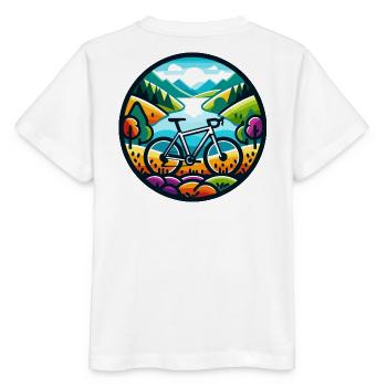 Aventure colorée sur gravier - T-shirt bio MINI CREATOR Stanley/Stella Enfant - blanc - Dos - Maike (125cm)