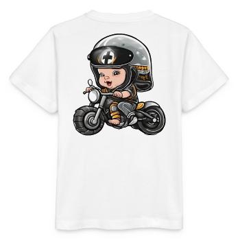 Baby biker, future biker, baby biker - Stanley/Stella MINI CREATOR Kids’ T-Shirt - white - Back - Maike (125cm)