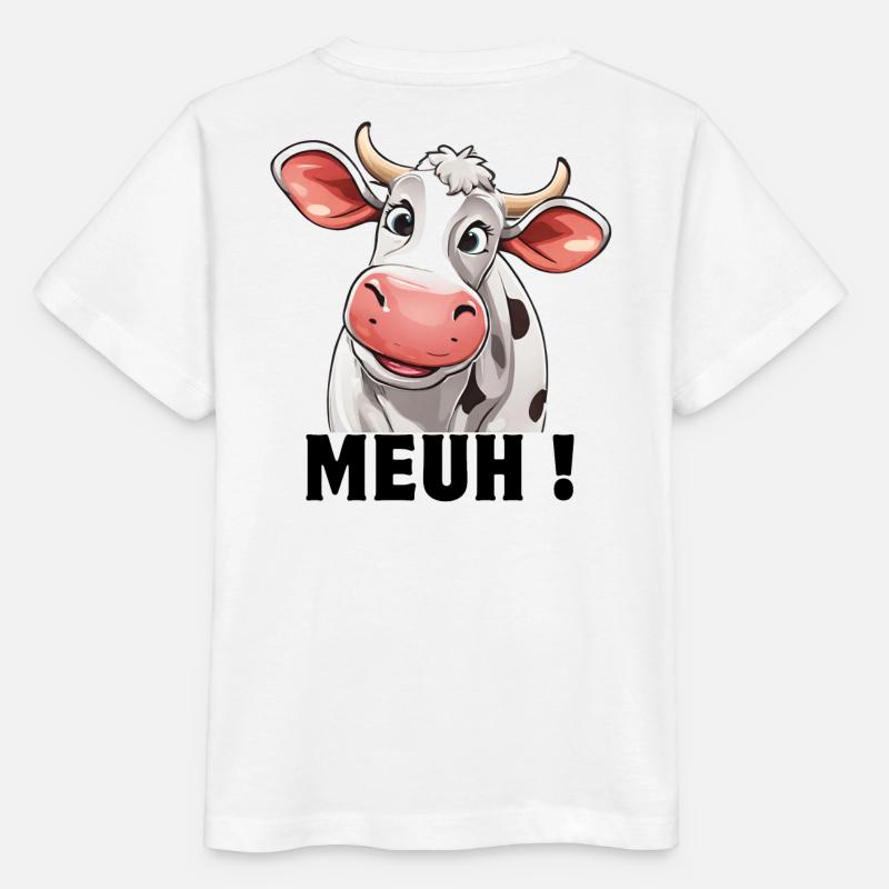 vache, vache laitière, éleveur de vaches - T-shirt bio MINI CREATOR Stanley/Stella Enfant - blanc