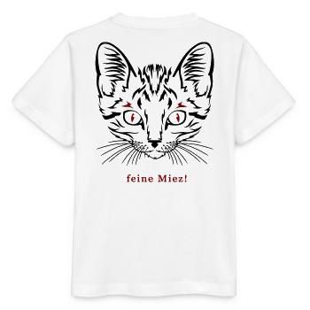 Cat, fine kitty - Stanley/Stella MINI CREATOR Kids’ T-Shirt - white - Back - Maike (125cm)