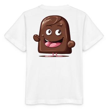 chocolat, j'aime le chocolat, j'adore le chocolat - T-shirt bio MINI CREATOR Stanley/Stella Enfant - blanc - Dos - Maike (125cm)
