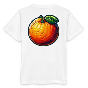 Orange Illustrée Colorée - T-shirt bio MINI CREATOR Stanley/Stella Enfant - blanc - Dos - Maike (125cm)