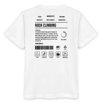 Description de l’escalade sur roche Icône de force - T-shirt bio MINI CREATOR Stanley/Stella Enfant - blanc - Dos - Maike (125cm)