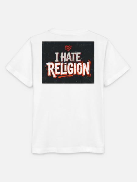 i hate religion - Stanley/Stella Kinder T-Shirt MINI CREATOR  - Weiß