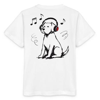 Casque pour chiens Croquis Musique Cadeau pour chien - T-shirt bio MINI CREATOR Stanley/Stella Enfant - blanc - Dos - Maike (125cm)