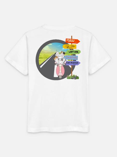 Verspielte Katzen-Roadtrip-Einheit - Stanley/Stella Kinder T-Shirt MINI CREATOR - Weiß