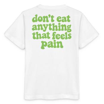 Werde vegan und rette die Tiere - Stanley/Stella Kinder T-Shirt MINI CREATOR  - Weiß - Hinten - Maike (125cm)