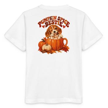 Pumpkin Spice Bestie - Stanley/Stella Kinder T-Shirt MINI CREATOR  - Weiß - Hinten - Maike (125cm)